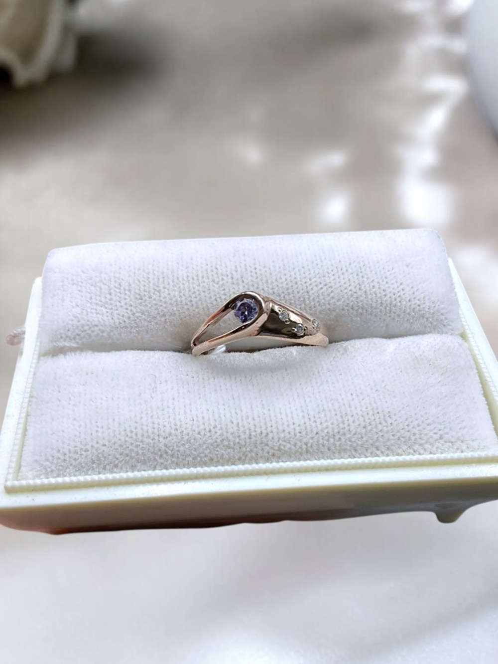 🌺Vintage Ukrainian Rose Gold/925 Ring - Picture 9 of 11